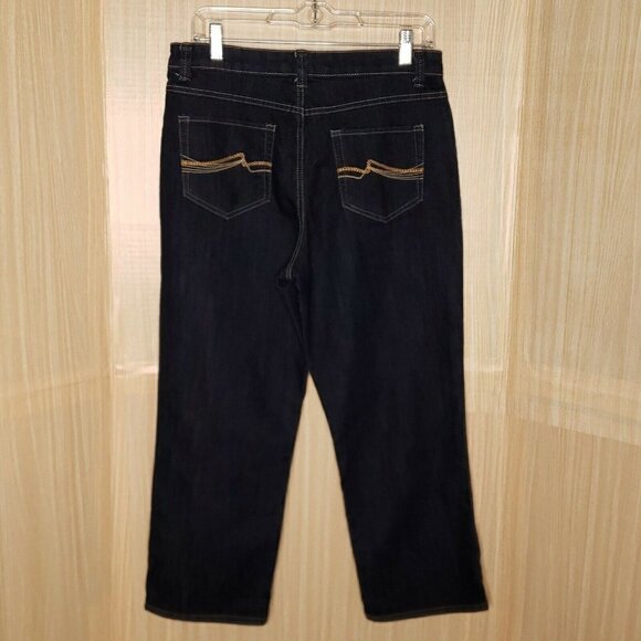 Nine West NW Dark Wash Straight Leg Jeans 8 - Picture 4 of 7